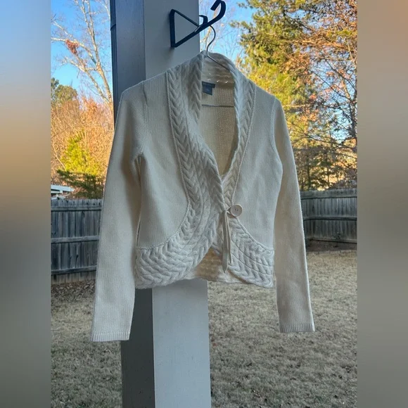 Vintage Ann Taylor women white sweater - Picture 2 of 6